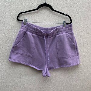 Victoria's Secret VS Sweatpant Shorts Size XL Purple Color Cotton Polyester